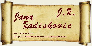 Jana Radišković vizit kartica